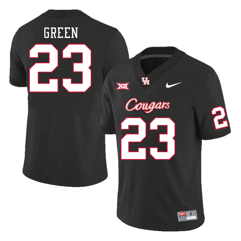 Houston Cougars #23 Art Green College Football Jerseys Stitched Sale-Black